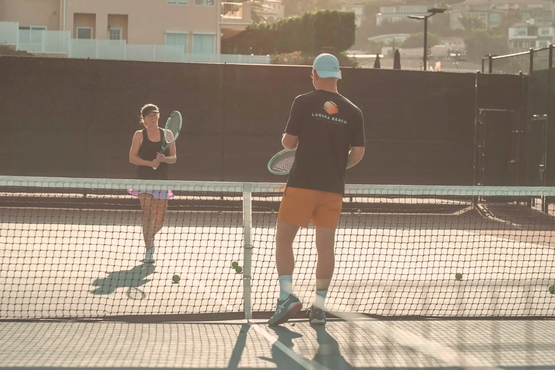 Laguna Beach Tennis Academy coaches and players training together