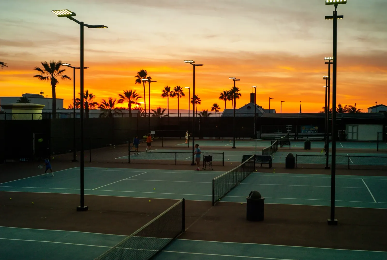 LBTA coach and players on court