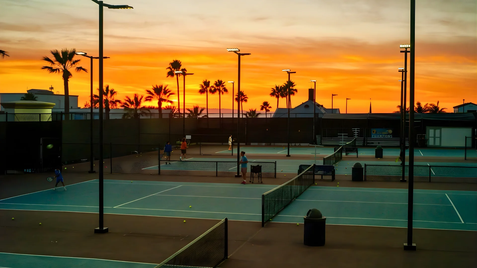 An LBTA court at golden hour