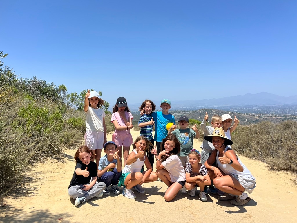 LBTA summer camp players on court in Laguna Beach